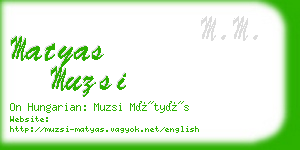 matyas muzsi business card